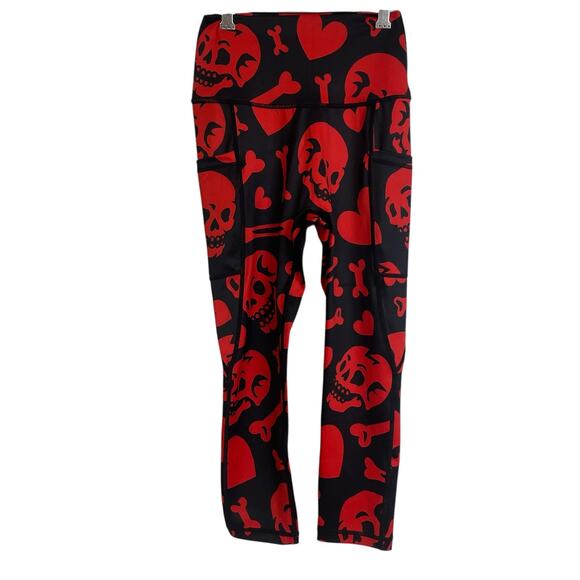 CVG Constantly Varied Gear Leggings Womens XS Red Bleeding Love Crossfit Gym - Picture 1 of 8